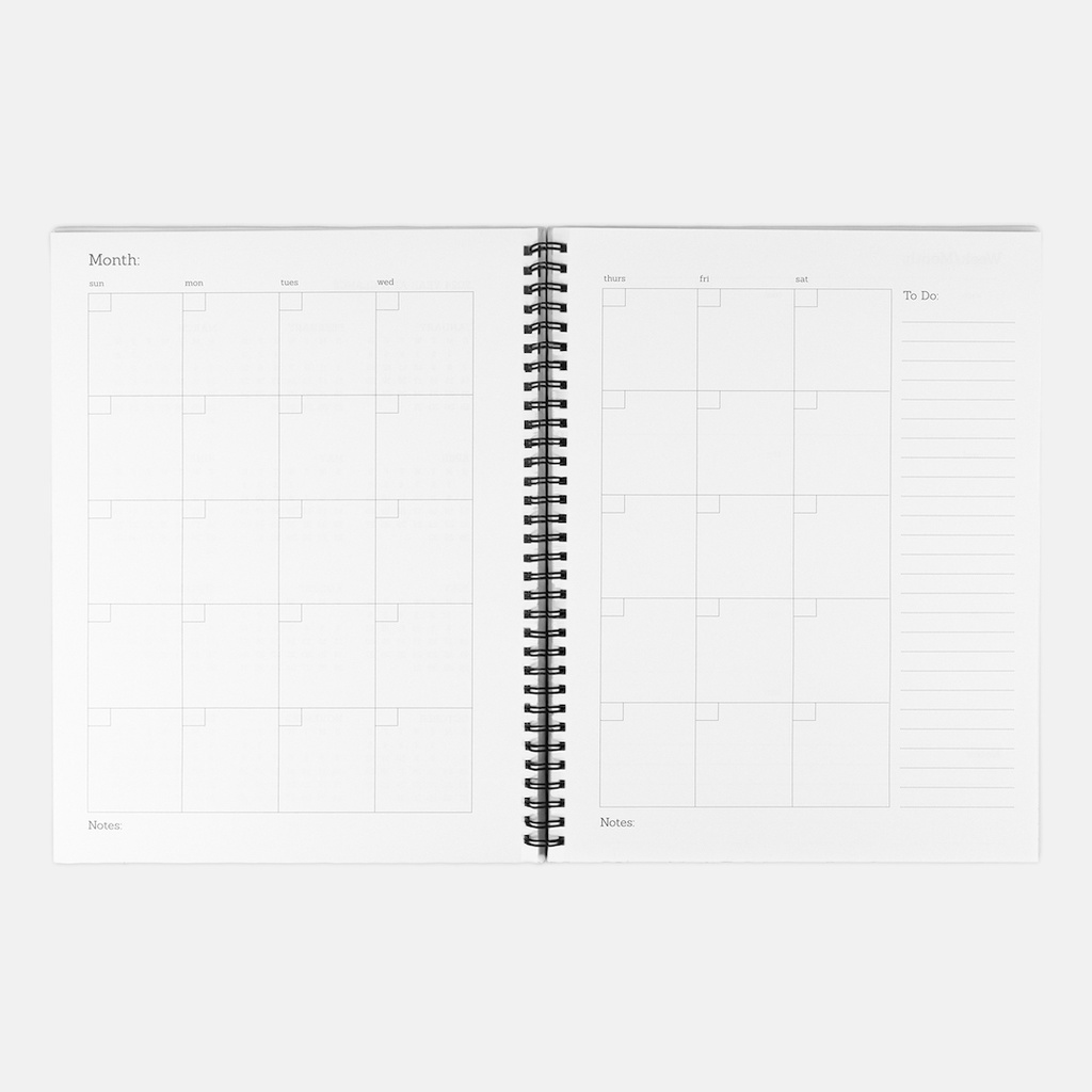 Planner Hardcover Spiral 8.5 x 11 | Printed Mint
